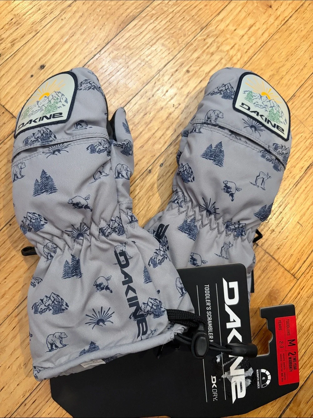 Dakine Toddler Scrambler Ski and Snowboard Mitten Medium Years 2-3 Forest Friend